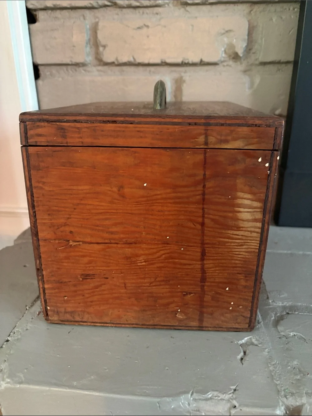 Antique Wood Carpenters Trunk ToolBox Seamans Chest Box Tray VtgPrimitive Farm